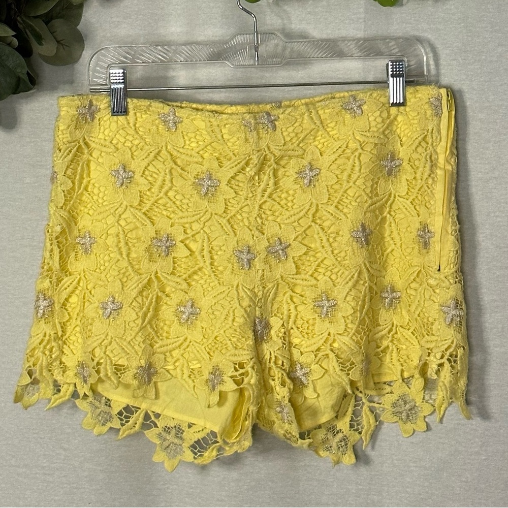 Valerie Khalfon Paris yellow spring cottagecore floral shorts